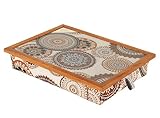 Andrews Living Knietablett mit Kissen Mandala Braun