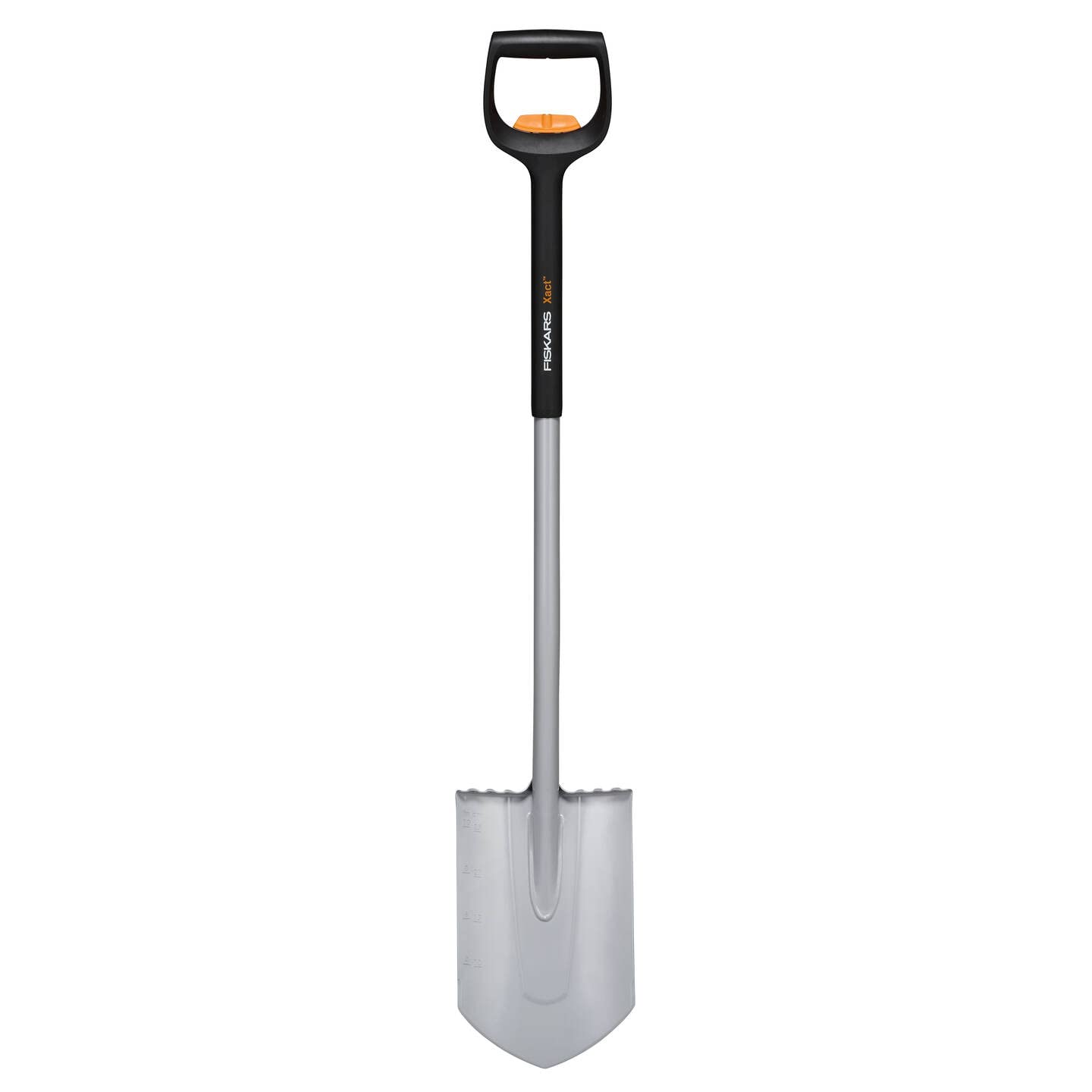 Fiskars Bêche Télescopique pour Sols durs et caillouteux, Pointue, longueur : 111 - 130 cm, Lame renforcée en Acier au bore, Noir/orange, Xact, 1066732