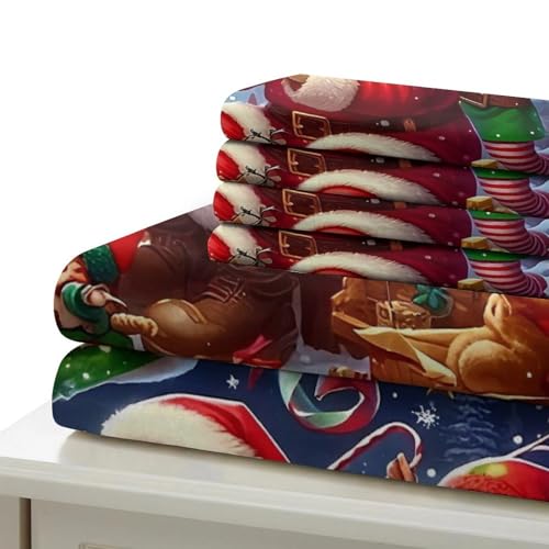Housse de couette Noël microfibre infroissable pour lit - 7