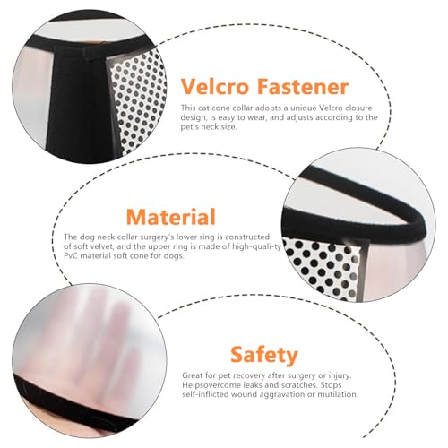 Dog Cone Recovery Collar Adjustable Pet Cone Collar Cat Comfy Soft Cone Collar for Protective Dogs and Cats After Surgery Anti-Bite Lick Wound Healing (Neck:26-33cm) - Image 4