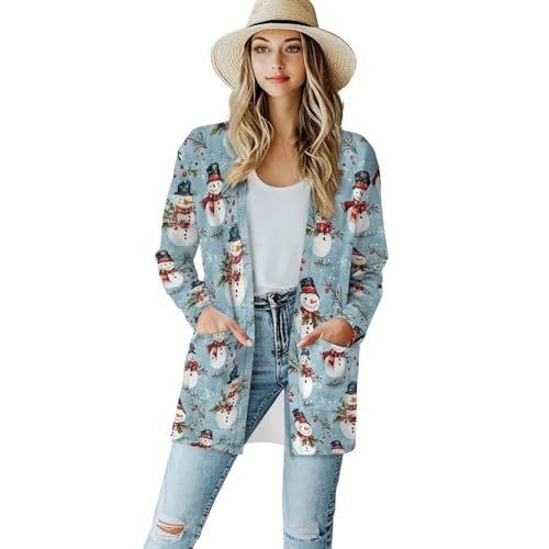 Image of Cardigan for Women Long Sweater Open Front Sweaters Fashion Lightweight Cardigans with Pockets