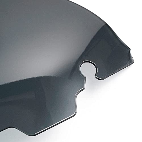 Image of Smoke 7 inch Round Batwing Windshield Windscreen Compatible for 14-24 Harley Davidson Touring Street Glide Electra Glide FLHT FLHTCU Ultra Classic Glide FLHX FLHTK Tri Glide 2014-2024