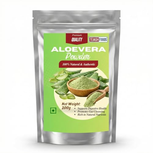 Tejash Foods Aloe Vera Powder 200 g | 100% Natural | Pure Aloe Ve...
