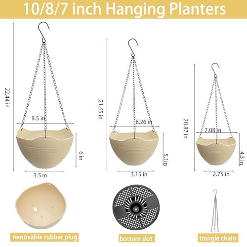 50% Off 3-Pack Hanging Planters with Self-Watering Design