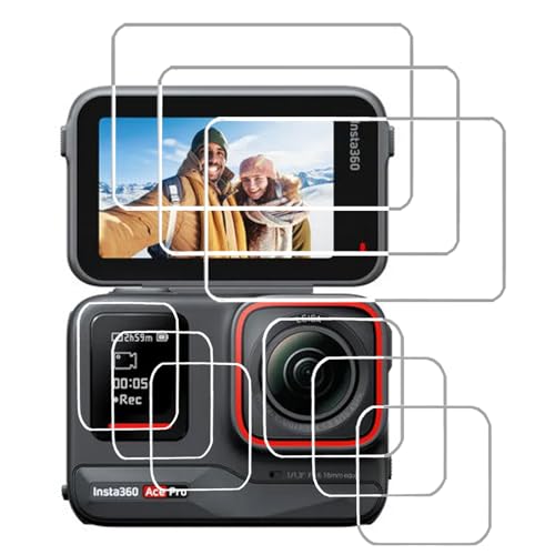 debous ACE PRO Screen Protector for Insta360 ACE PRO, Tempered Glass Anti-scratch Clera Hard Protective Film Shield Cover (9pcs)