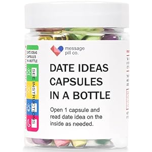 MESSAGE PILL CO. Date Ideas Capsules in a Bottle (50pcs) – Bridal Shower Gift and Registry Wedding Gifts. Anniversary…