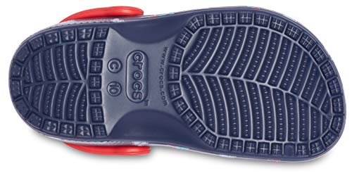 Image of Crocs Kids' Classic Graphic Clog, Rockets /Clouds, 4 Toddler