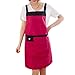 Gespout Delantales Cocinero Cocinar Paño Apron Mujeres sin Mangas Delantal Cocina Hornear Café Hotel Restaurante Hogar Regalo Esposa con Bolsillos 1pcs Rojo 78 * 70cm