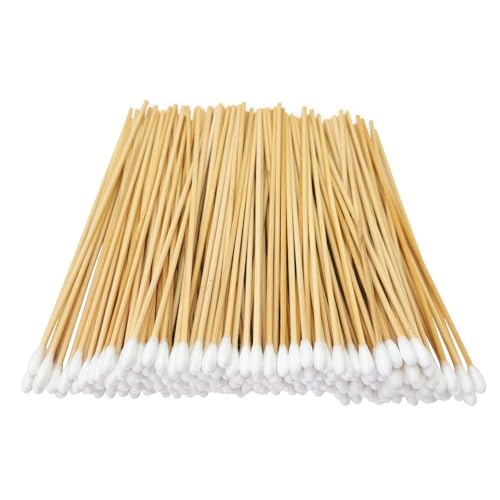 500/200PCS Gun Cleaning Swabs - 6 Inch Long Cotton Swabs - Lint Free, Highly Absorbent Gun Swabs for Precision Gun Cleaning, Applying