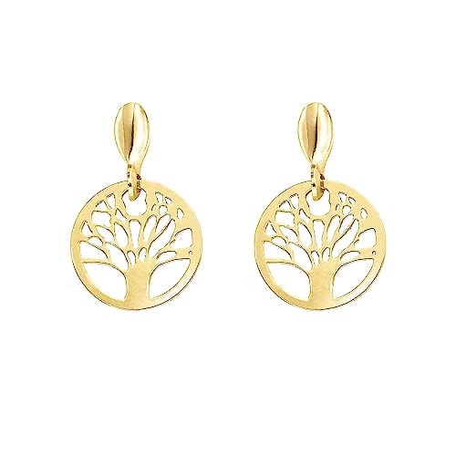 Lucchetta Pendientes De Oro Amarillo De 9 Quilates Con Forma De Arbol De La Vida Pendientes Ligeros Pendientes De Oro 375 Para Mujer Joyas Fabricadas En Italia Lucchetta Pendientes De Oro Amarillo De 9 Quilates Con Forma De Arbol De La Vida Pendientes Ligeros Pendientes De Oro 375 Para Mujer Joyas Fabricadas En Italia