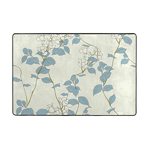 Tapis fleurs bleues élégant Ruchen de haute qualité maison