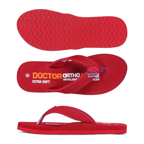 Image of DOCTOR EXTRA SOFT Thong Arch Support Ortho Slippers for Women|Orthopedic Diabetic & Stylish|Lightweight Comfortable & Casual|Pregnancy Anti-Skid Bedroom Daily Use House Flip-Flops Ladies & Girls D-15