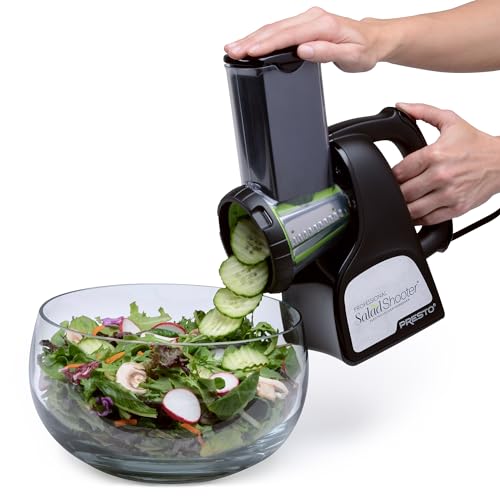 Comparison: Best Electric Cheese Shredder 2 Presto 02970 Professional SaladShooter Electric Slicer/Shredder, Black,1 count