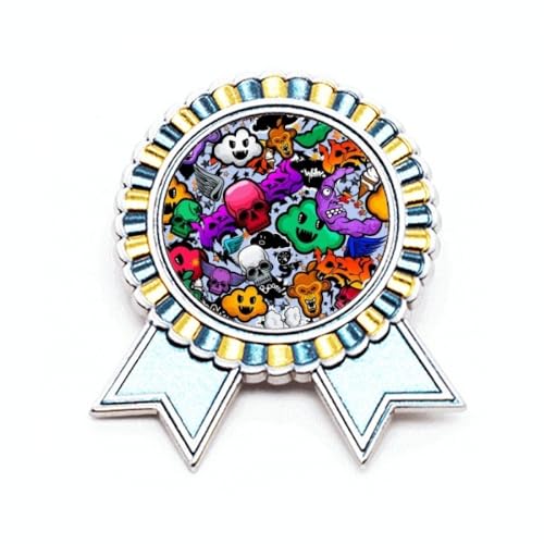 Broche en forme de L colorée pour look streetwear veste et sac à dos