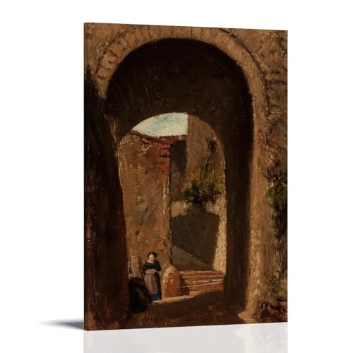 Toile Vedder Arche Avec Femme Resoudre Mur Vide Petit Espace Cadre 20x30