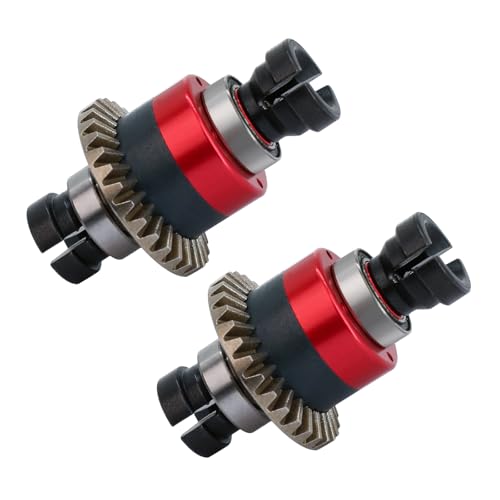 2Pcs Assembled Differential 30T 0.8Mod for ARRMA 1/18 Granite GROM, 1/14 Typhon GROM, 1/16 Mojave GROM (Red)
