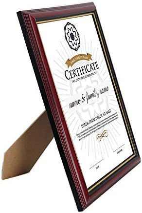 GraduationMall A4 Certificate Frame Document Diploma Picture Holder Wooden Plexilass for Wall Tabletop Display