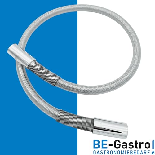 BE-GASTRO® I Profi Gastroschlauch Brauseschlauch 100cm inkl. Spezial-Knickschutz | 1/2 Standard-AG | Ersatzschlauch für Geschirrbrause/Gastrobrause Gastro Schlauch 1000mm