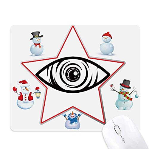 Tapis de souris souris vectoriel noir et blanc motif design noël pour bureau