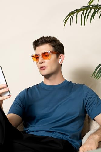 Image of 99.9% Blue Light Blocking Glasses, AR Coating, Computer Screens Gaming for Men Women, Stop Eyestrain, Better Sleep