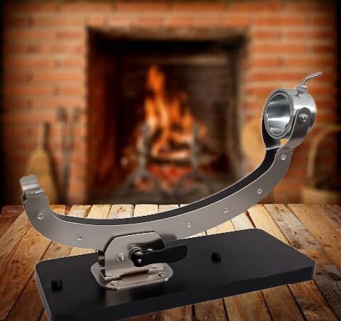 BlendNature Support à Jambon Espagnol Rotatif + Couteau Professionnel - Bois Et Acier Forgé