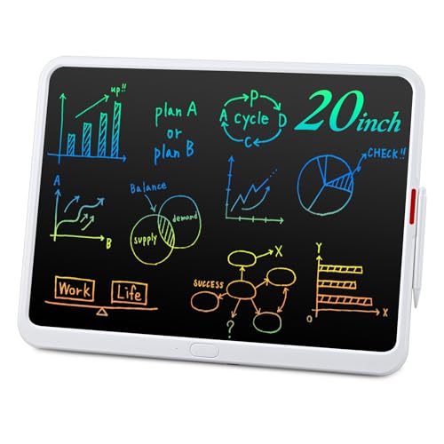 Cimetech Tableau d'écriture LCD 20 pouces Tablette de Dessin, Tableau à Messages, Tableau...