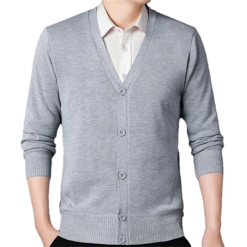 Men's Cardigan Sweaters V-Neck Long Sleeve Slim Fit Classic Button Cardigans