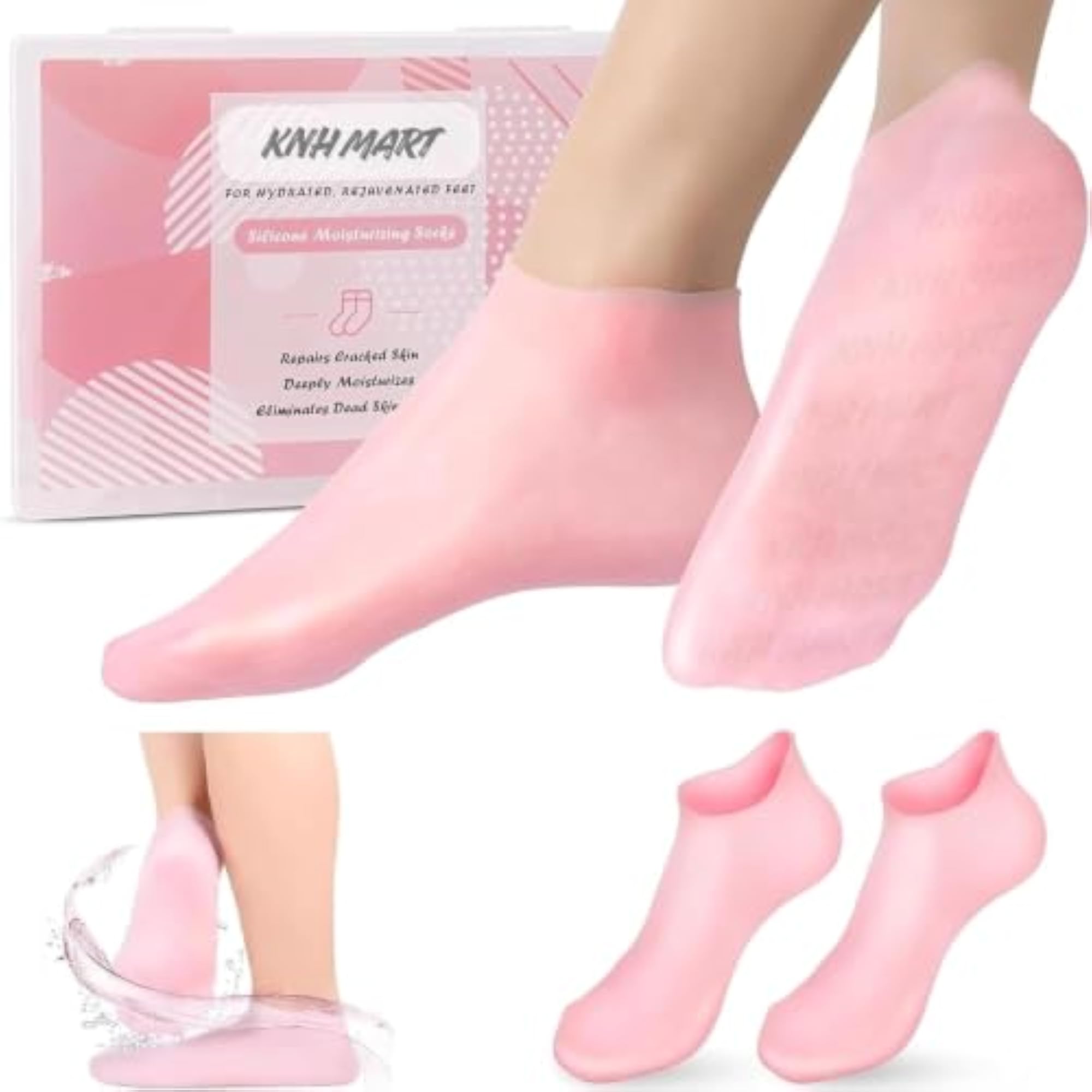 Silicone Heel Socks Moisturizer Gel Socks for Dry Cracked Feet