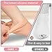 Silicone Moisturizing Socks for Dry Cracked Feet - 2 Pairs, XL Long Size, Non-Slip Heel Socks for Women and Men - High Stretch Foot Care Pedicure - White & Beige