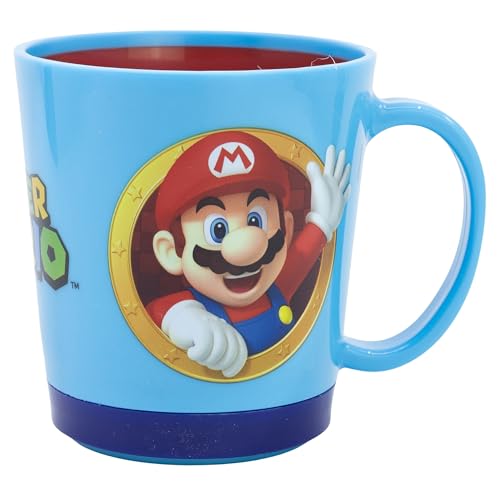 Taza antivuelco de plástico 410 ml de Super Mario