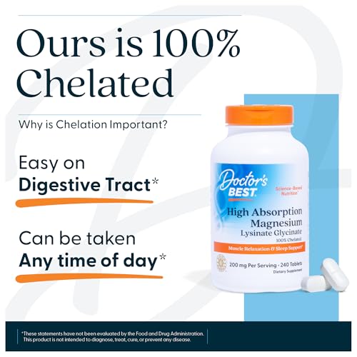 image for Doctor's BEST Doctor’s Best High Absorption Magnesium Glycinate Lysi
