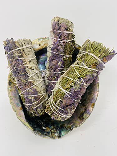 Bholi Sage Plus Sage Smudge Kit For Cleansing Negative Energy, Home And Creating The Energy Of Happiness Rosemary & Lavender Sage Smudge Sticks With White Sage Pack Of 3 #TOP1