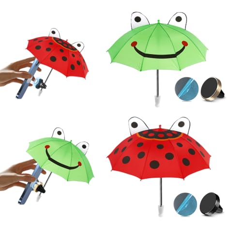 SIEBOLD Mobile Phone Umbrella with Suction Cup Stand - Mini Parasol for Sun Protection and Outdoor Use
