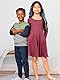 Simple Joys by Carter’s Mädchen 2-Pack Stretch Rib Dresses Kleid, Grau Floral/Pflaume, 4 Jahre (2er Pack)