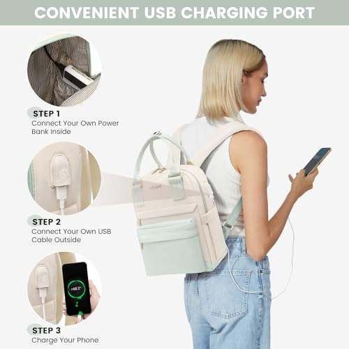 Image of LOVEVOOK Mini Backpack for Women Stylish Waterproof Backpack Purse with USB Port, Cute Daypack for College Travel Party