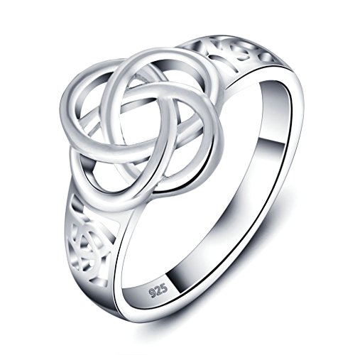 Bishlin Silver Plated Hollow Out Celtic Knot Eternity Wedding Band Ring Size 7 #TOP1