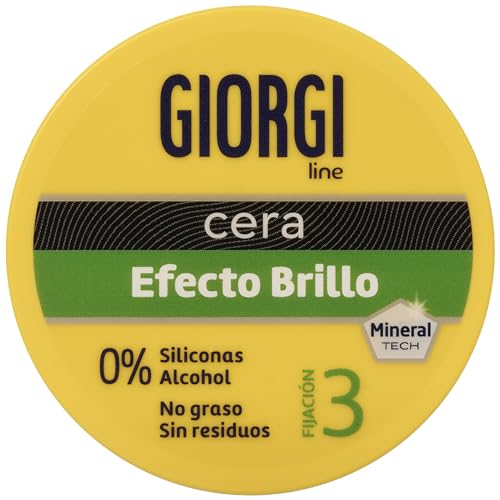 Giorgi Line - Cera con Efecto Brillo, Acabado Natural para Pelo Corto- Medio, Fijación 3 Extrafuerte - 75 ml