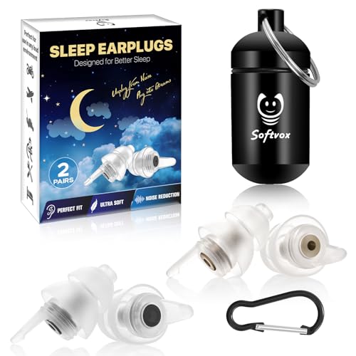 Image of Ear Plugs for Sleeping, Comfy Reusable Earplugs for Sleep, Snoring, Deep Focus, Travel, Noise Sensitivity, Tinnitus Relief, Flexible Silicone Hearing Protection, 27dB Noise Reduction,BKGD