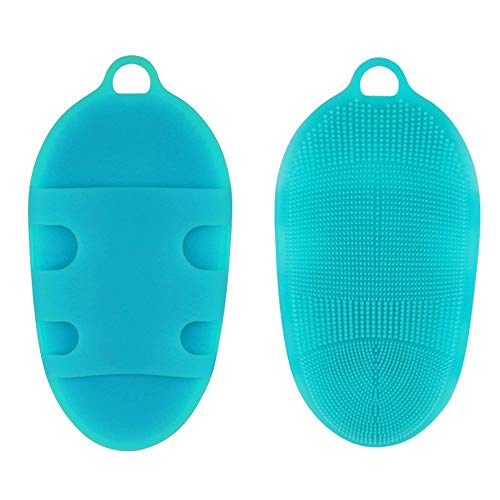 GreCute Soft Silicone Body Scrubber 100% Pure Silicon Material Massage Body Brush Macarons