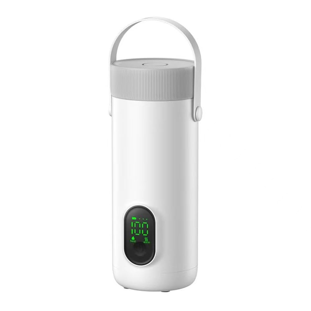 CTRLZS Coffee Travel Electric Kettle, Portable Small Tea Kettle Fast Boiling Water 350mL 27000mAh Rechargeable Hot Water Boiler