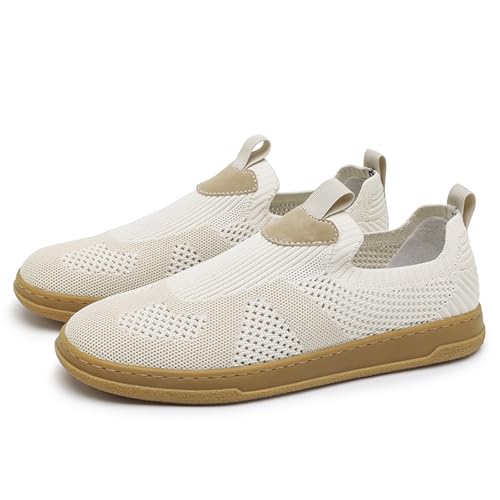 Men's Fashion Slip-On Canvas Barefoot Shoes Minimalist Wide Toe Zero Drop Sneakers Lightweight Breathable Mesh Loafers for Walking Running Daily2