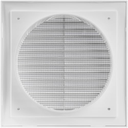Couvercle d'aération à persiennes blanches 150 mm pour gaine de ventilation murale