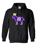 Large Black Mens Goat James G.O.A.T. King Sweatshirt Hoodie