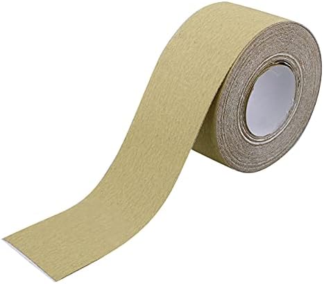 ABN Adhesive Sticky Back 220-Grit Sandpaper Roll 2-3/4in x 20 Yards Aluminum Oxide Golden Yellow Longboard Dura PSA