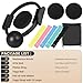 Pilates Essentials Kit for Home Workouts Women, Black Pilates Equipment Set with 9 Inch Yoga Ball, Pilates Slider, Resistance Band, yoga straps for stretching, Pilates Ring and Ball Set for Beginners