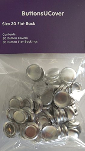 50 ButtonsUCover FLAT BACK Cover Buttons Size 30