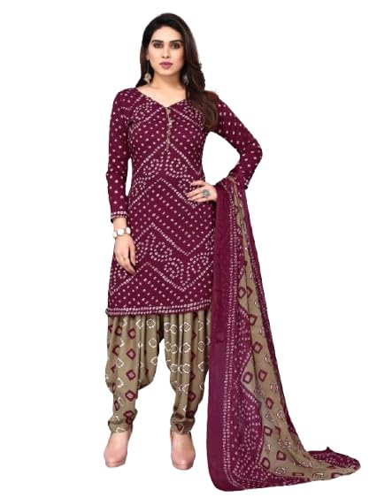 Elegant Crepe Printed Dress Material with Dupatta For Women (1043)-image-42