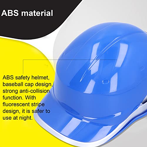 Casco de seguridad azul ajustable con banda reflectante para la construcción 4