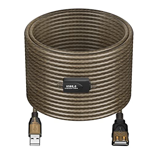 GGMTY 50 FT USB Extension Cable USB 2.0 Type A Male to A Female Active Repeater Extension Cable 50 ft High Speed 480 Mbps