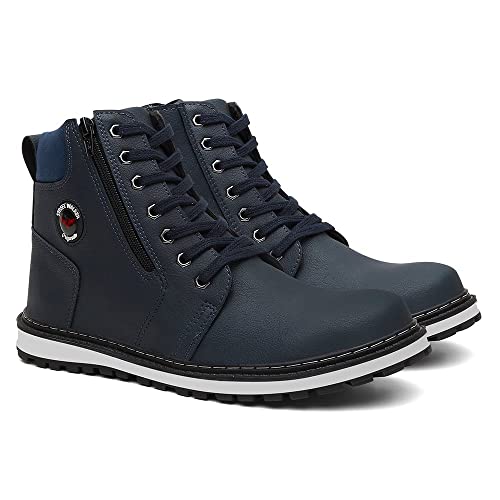 Coturno Masculino Zíper Adventure Estilo e Conforto - Marinho/41